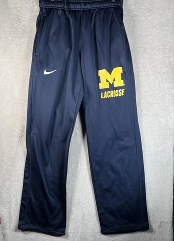 University of Michigan Wolverines Pants Mens Small Blue Nike Dri-Fit Lacrosse Cover