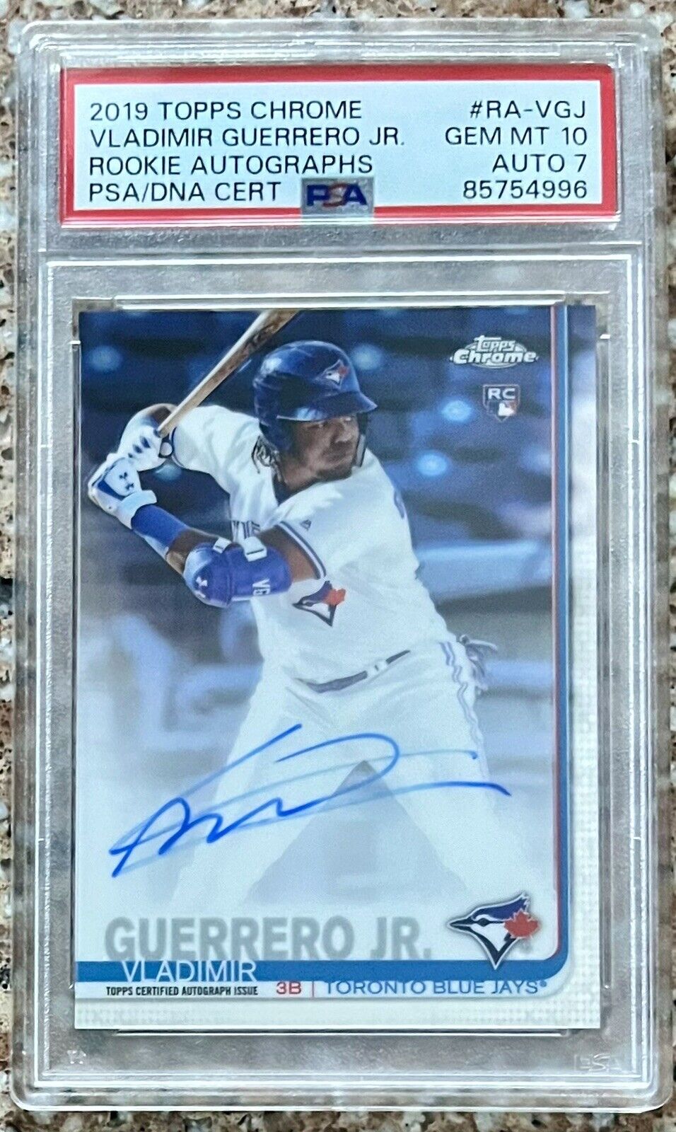 2019 Topps Chrome VLADIMIR GUERRERO JR RC Autograph RA-VGJ PSA 10/7 🔥