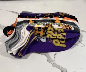 SNOOPY Peanuts HALLOWEEN Socks No Show 9 Pair New - Picture 1 of 3