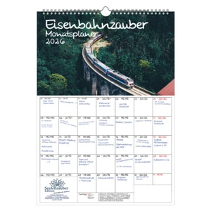 Eisenbahnzauber Planer DIN A3 Kalender für 2026 Eisenbahn - Seelenzauber - Bild 1 von 1