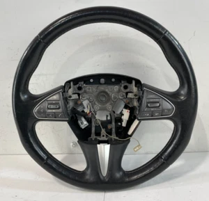 14-16 INFINITI Q50 STEERING WHEEL BLACK LEATHER W/AUDIO SWITCH 484304GA1B #81931 - Bild 1 von 5