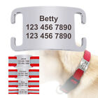 Personalised Dog Slide On Tags No Noise Name Tags for 1/4"-1.0" Collars Silencer