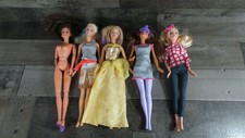 Vintage 1990s Barbie Dolls Lot of 5 (4 Clothed & 1 Nude)