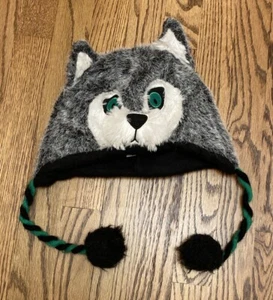Animal Novelty Wolf Hat, Fuzzy and Cozy- Children M/L - Picture 1 of 5
