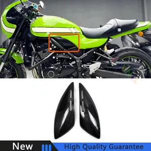 For Kawasaki Z900RS Dry Carbon Fiber Motorcycle Fuel Tank Side Panel Replace 2X - Picture 1 of 7
