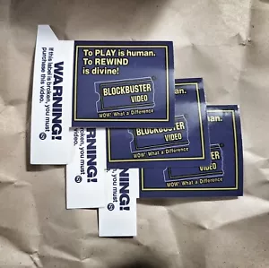 Sticker Blockbuster To PLAY is human. To REWIND is divine! Decal 3 pcs