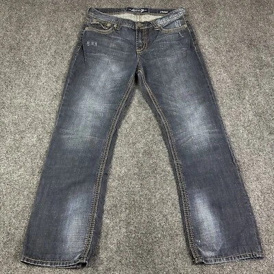 Pantalones de mezclilla Seven 7 para hombre 34x30 pierna recta bolsillos con solapa bordados punto grueso Foto 1 de 4