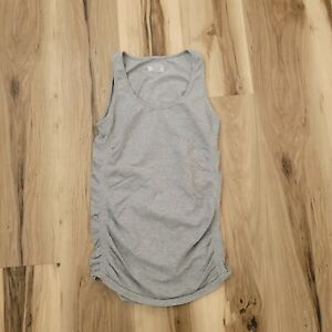 Athleta Pure Ruched Tank Top Womens Size Small Gray Athletic Organic