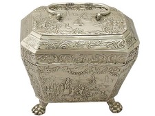 Antique Dutch Silver Tea Caddy