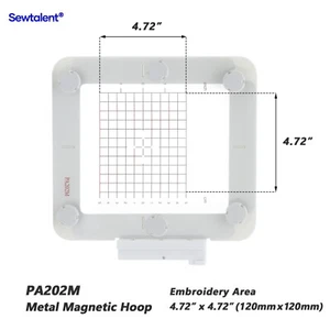 PA202M/4.72x4.72 inch Magnetic Embroidery Hoop for Pfaff Embroidery Machine - Picture 1 of 7