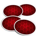 4x Round Stickers 10 cm - Red Vintage Pattern Mum  #3661