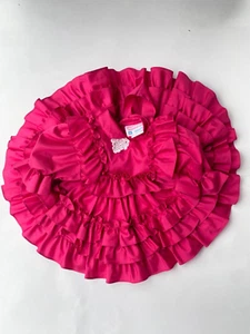 VTG Martha's Miniatures We're Fussy Bright Pink Ruffle Circle Dress T1 12-18 Mo - Picture 1 of 11