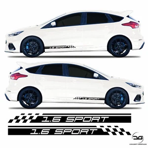 1.6 Sport halber Seitenstreifen passt Ford Focus Mk3 ST Vinyl Aufkleber Sticker Grafik - Bild 1 von 3