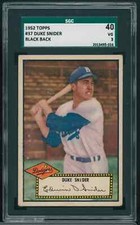1952 Topps Duke Snider #37 SGC 3 VG Brooklyn Dodgers HOF Black Back B4