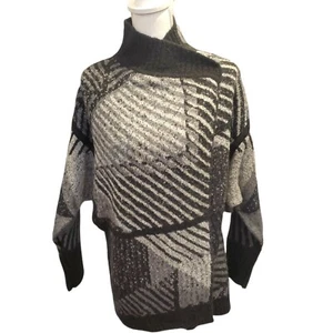 PrAna Cadeline Wrap Cardigan Sweater Gray Size Geometric XS/S Style W23190845 - Picture 1 of 11