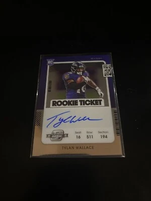Tylan Wallace 2021 Optic Contenders Auto Rookie Ticket Ravens 136 - Image 1 of 2