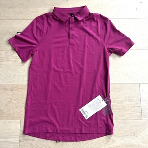 Lululemon Herren Evolution schmale Passform kurzärmeliges Poloshirt rosa Gr. S Golf Stretch - Bild 1 von 8