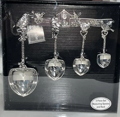 Ganz Juego de Cuchara Medidora Cinco Piezas Pájaros Nuevo- 4 Cucharas y Estante Foto 1 de 4