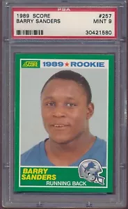 1989 Score Barry Sanders #257 PSA 9 Rookie !!! - Bild 1 von 2
