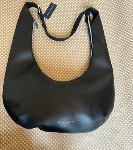French Connection Black Leather Hobo Bag - Picture 1 of 9