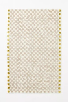 Tapete Julia tufado feito à mão de lã e viscose, design abstrato moderno, macio e durável - Imagem 1 de 2