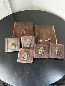 RARE 1800s VICTORIAN SINGER CRAFTSMAN PERIOD Drawer pulls set Sewing Machine - Picture 1 of 6