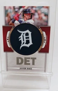 Javier Baez Tigers 2023 Topps Commemorative Team Logo Patch Relic Card #TLP-JB - Picture 1 of 2