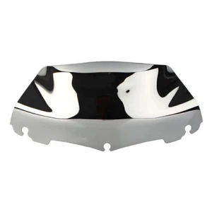 Motorcycle 9"Wave Front Windshield Screen For Harley Touring Street Glide Silver - Picture 1 of 2