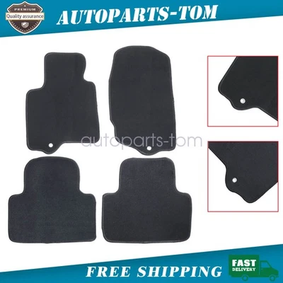 适用于 2009 - 17 英菲尼迪 FX35/FX50/QX70 前后脚垫地毯黑色 4 件 — 第 1/4 张图片