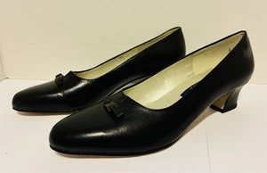 Vintage Selby elegante schwarze Damen-Leder-Heels Größe 8,5B - Bild 1 von 10