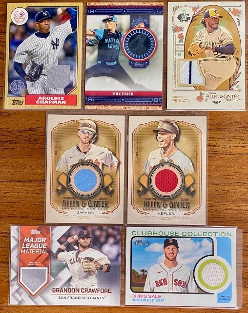 活动磨损/游戏使用的纪念品/遗物套装 (7) - 全明星/退伍军人 - Topps — 第 1/1 张图片