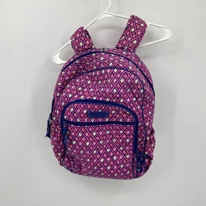 Vera Bradley Campus Backpack School Pockets Zip Katalina Pink Diamonds - Picture 1 of 11