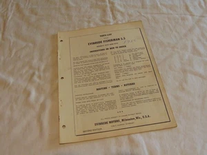 1956 Evinrude Outboard 5.5 HP Fisherman Parts Catalog Manual 5512 5513 - Picture 1 of 4