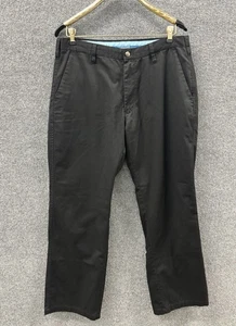 Pantalones chinos Volcom Stone Corpo Class 36x31 negros delanteros planos pierna recta para hombre - Imagen 1 de 10