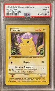 1999 Pokemon Base Set French Pikachu 1st Edition PSA 9 WOTC #58 - Picture 1 of 2