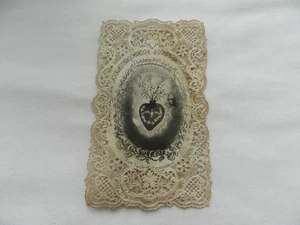 Canivet dentelle image pieuse holy card Sacré Cœur - Imagen 1 de 4