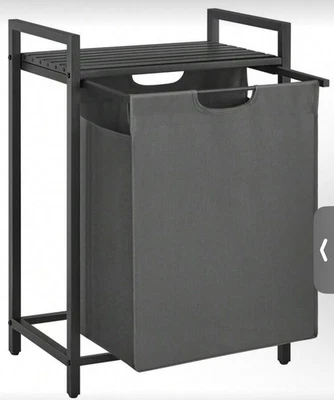VASAGLE Wäschekorb mit Ablage Wäschesack abnehmbar Metallrahmen 65 L - Bild 1 von 2