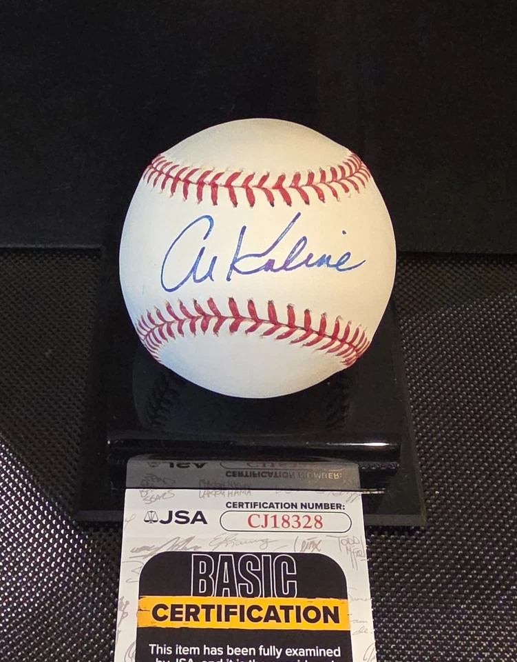 Al Kaline HOF Detroit Tigers Signed Autographed ROMLB Baseball JSA coa - Image 1 of 3