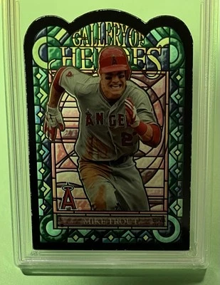 2013 Topps Archives PSA MIKE TROUT Stained Glass Gallery Of Hero’s  Angels - Image 1 of 4