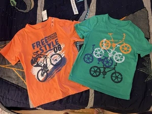 Lot Of 3 Graphic Tees Dirt Bikes & BMX Designs; Gap Kids & TCP; Size XS/4 - Picture 1 of 7