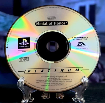 Medal of Honor 1 PS1 Platinum Game Disc by DreamWorks [PAL][Tested] FPS - Image 1 of 4