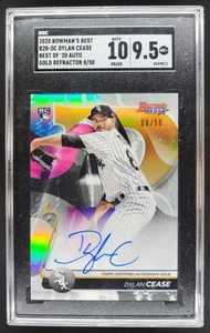 2020 Bowman's Best Dylan Cease Best of 2020 Auto Gold /50 RC SGC 9.5 JG10 - Picture 1 of 2