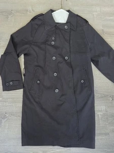 Michael Kors Men's Black Double-Breasted Trench Coat Sz 42L - Picture 1 of 10