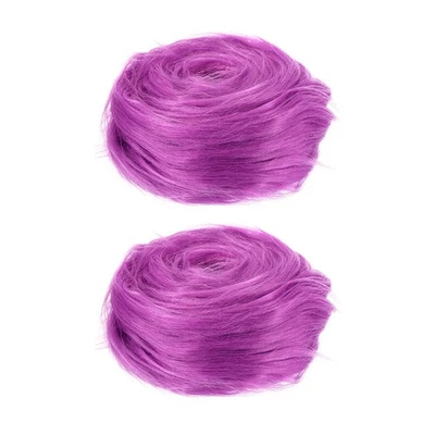 Faux Fur Fabric Square, 59x2 Inches Furry Fur Patches Plush Rug Purple 2Pcs - Image 1 of 4