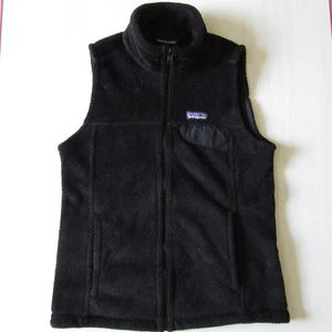 Patagonia Black Re-Tool Full-Zip Fleece Vest Woman's Medium - Picture 1 of 8