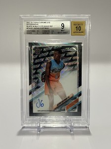 2021-22 Topps Chrome OTE Jazian Gortman Black Auto Refractor RC /10 BGS 9 MINT