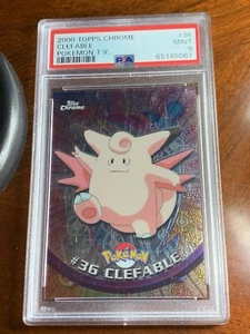 2000 Topps Chrome Pokemon Series 1 #36 Clefable PSA 9 MINT - Picture 1 of 2