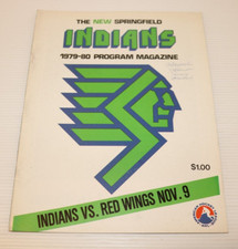 1979-1980 SPRINGFIELD INDIANS AHL PROGRAM, November 9, 1979 vs Red Wings