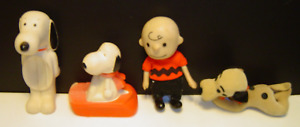 Vintage 1966 Peanuts Charlie Brown 7" Pocket Doll W/Snoopy & 2 Avon Soap Dish