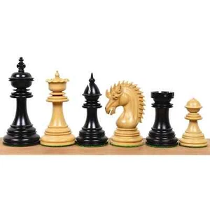 Set solo pezzi scacchi 4,4" Dragon Luxury Staunton - triplo peso - legno ebano - Foto 1 di 6